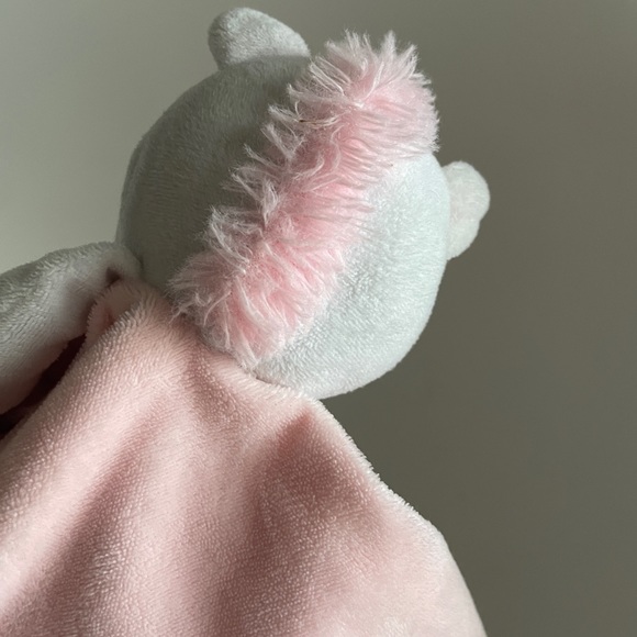Modern Baby Plush Pink Unicorn Lovey Teether Blanket - Picture 5 of 7